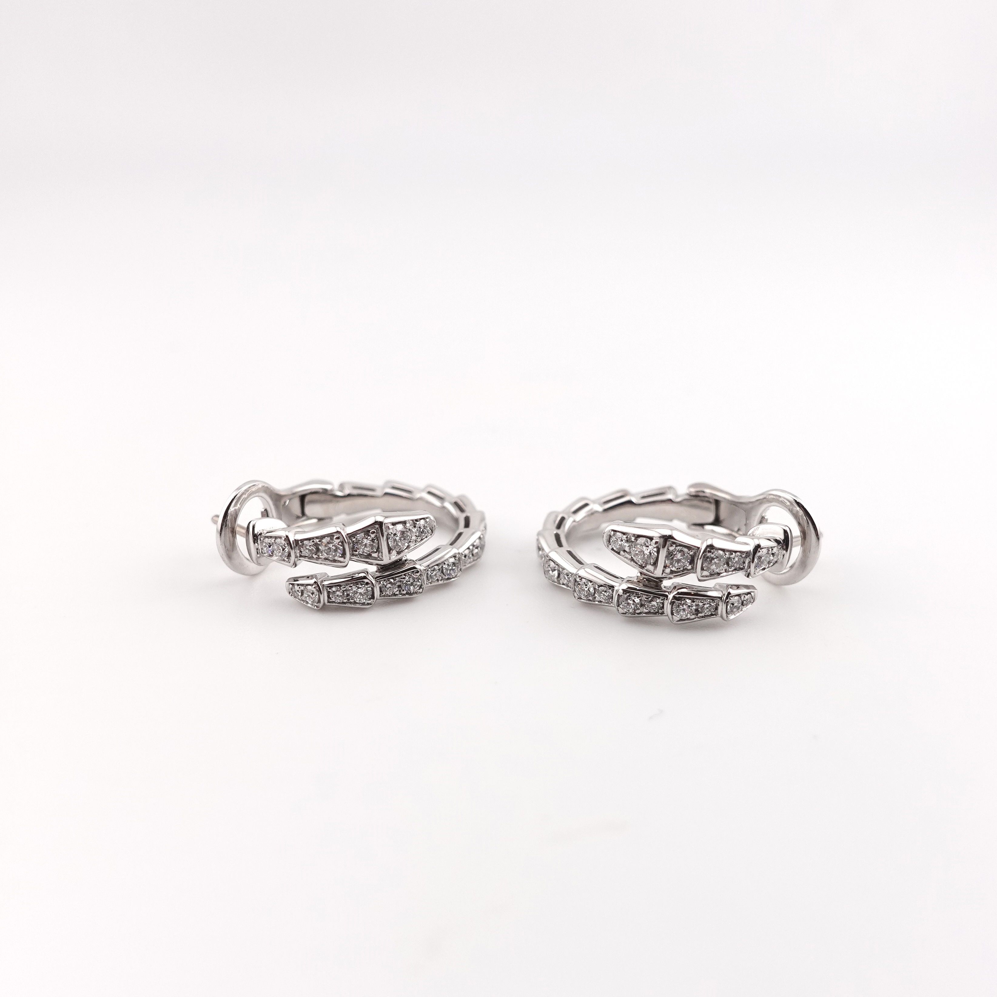 BVLGARI SERPENTI VIPER EARRINGS, PAVE DIAMONDS